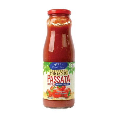 Chefs Choice Organic Passata - Rustica Crushed Tomatoes 680g
