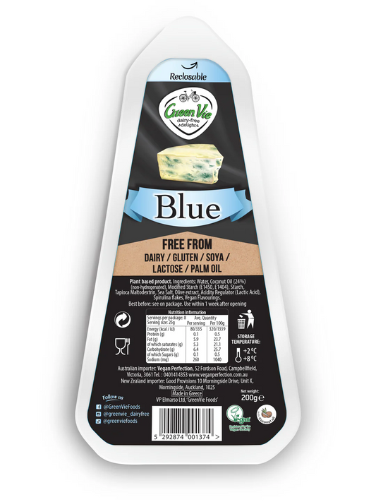 Green Vie Vegan Blue Cheese Block 200g - CHILLED
